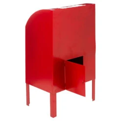 Noël Décorations Magasin -Noël Décorations Magasin boite aux lettres de noel h82 en metal rouge 1