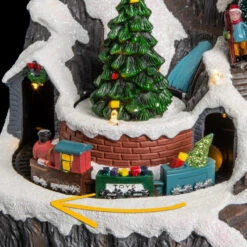 Déco Noël Chalet Montagne Piles Lumineux Animé Musical -Noël Décorations Magasin deco noel chalet montagne piles lumineux anime musical 2