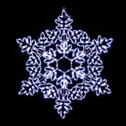 Décoration Lumineuse Flocon 85cm Blanc Froid