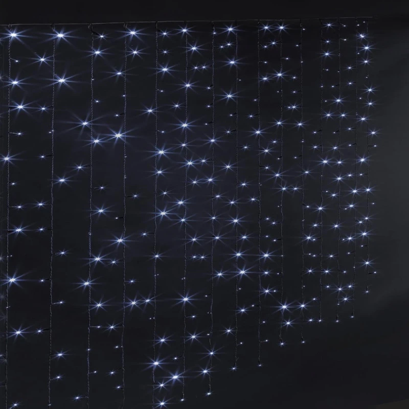 Guirlande Rideau Façade 171 Ampoules Leds Bleu 1 Guirlande Rideau Façade 171 Ampoules Leds Bleu