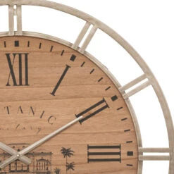 Horloge 70 Cm Métal Et Bois Bota Atmosphera -Noël Décorations Magasin horloge 70 cm metal et bois bota atmosphera 1 1