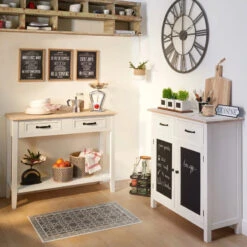 Horloge Chiffres Romains Vintage 70 Cm Gris Atmosphera -Noël Décorations Magasin horloge chiffres romains vintage 70 cm gris 2