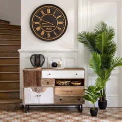 Horloge En Bois D77 Aedan Atmosphera -Noël Décorations Magasin horloge en bois d77 aedan atmosphera 2