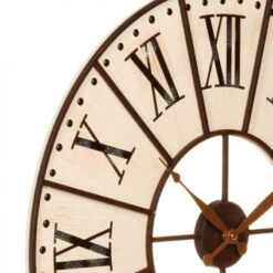 Horloge En Bois De 58 Cm De Diamètre 5 Horloge En Bois De 58 Cm De Diamètre -Noël Décorations Magasin horloge en bois de 58 cm de diametre 1