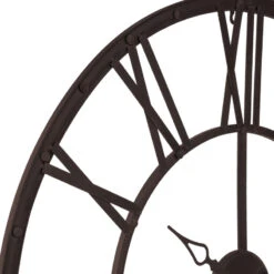 Horloge Métal Chiffres Romains Chocolat Atmosphera -Noël Décorations Magasin horloge metal chiffres romains chocolat 2