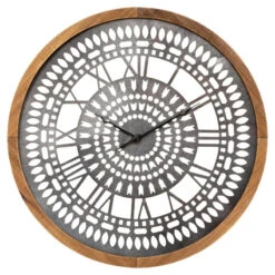 Horloge Métal Et Bois D63 Louison Atmosphera