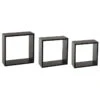 Lot De 3 étagères Murales Coloris Noir 5Five