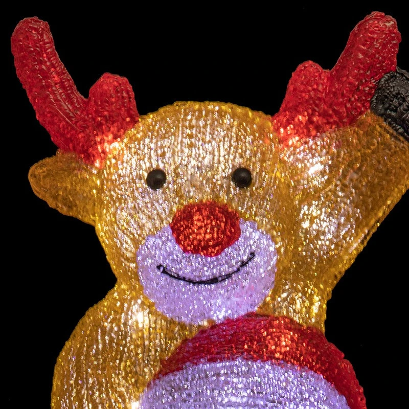 Père-Noël, Bonhomme De Neige Et Renne Lumineux 60 LED 2 Père-Noël, Bonhomme De Neige Et Renne Lumineux 60 LED – Image 2
