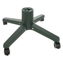 Pied De Sapin De Noël Vert En Métal à Roulettes