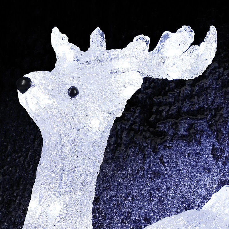 Renne Debout Lumineux 40 LED Blanc 2 Renne Debout Lumineux 40 LED Blanc – Image 2