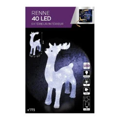 Renne Debout Lumineux 40 LED Blanc 6 Renne Debout Lumineux 40 LED Blanc -Noël Décorations Magasin renne debout lumineux 40 led blanc 2