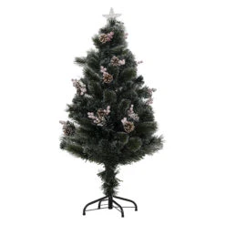 Noël Décorations Magasin -Noël Décorations Magasin sapin de noel 120 cm pommes de pin lumineux sofia 1