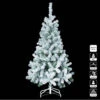 Sapin De Noël 150 Cm Vert Floqué Blanc