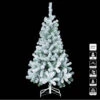 Sapin De Noël 210 Cm Vert Floqué Blanc