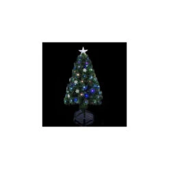 Noël Décorations Magasin -Noël Décorations Magasin sapin vert 120 cm lumineux fibre optique vilnius 1