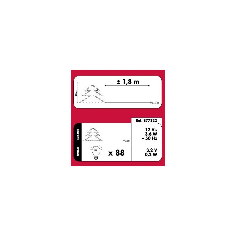 Sapin De Noël 90 Cm Vert Lumineux LED Blanc 3 Sapin De Noël 90 Cm Vert Lumineux LED Blanc – Image 3