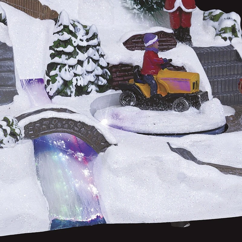 Village De Noël Animé Et Lumineux Tracteur Et Boule De Neige 2 Village De Noël Animé Et Lumineux Tracteur Et Boule De Neige – Image 2