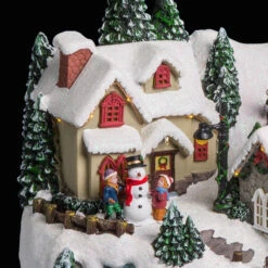 Village De Noël Animé, Lumineux Et Musical Modèle Train -Noël Décorations Magasin village de noel anime lumineux et musical modele train 4