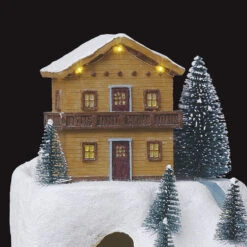 Village De Noël Animé, Lumineux Et Musical Piste De Ski Montagne -Noël Décorations Magasin village de noel anime lumineux et musical piste de ski montagne 2