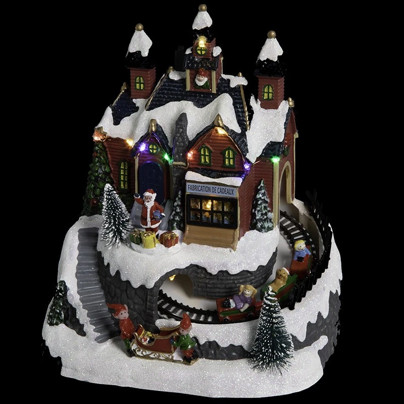 Village De Noël Atelier + Train Lumineux, Musical Et Animé 2 Village De Noël Atelier + Train Lumineux, Musical Et Animé – Image 2