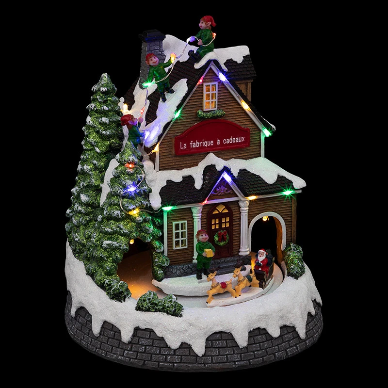 Village De Noël Fabrique à Cadeaux Lumineux 1 Village De Noël Fabrique à Cadeaux Lumineux