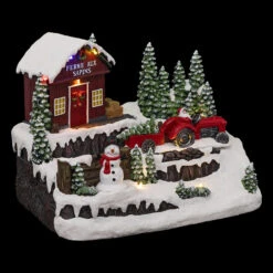 Noël Décorations Magasin 23 Village De Noël Ferme Aux Sapins Lumineux