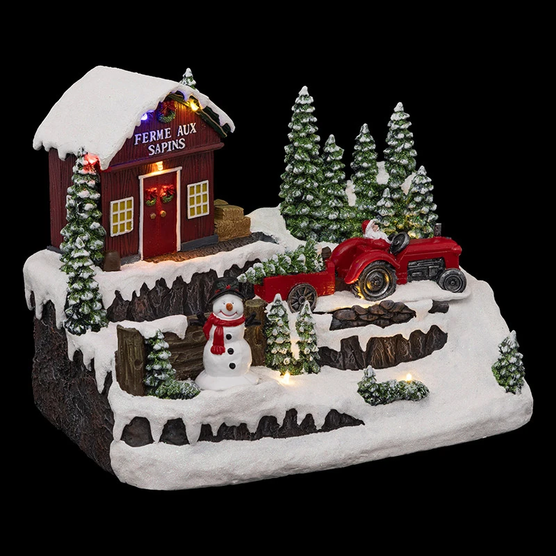 Village De Noël Ferme Aux Sapins Lumineux 1 Village De Noël Ferme Aux Sapins Lumineux