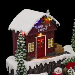 Village De Noël Ferme Aux Sapins Lumineux 5 Village De Noël Ferme Aux Sapins Lumineux -Noël Décorations Magasin village de noel ferme aux sapins lumineux 1 2