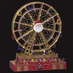 Grande Roue Père Noël Animée, Lumineuse Et Musicale