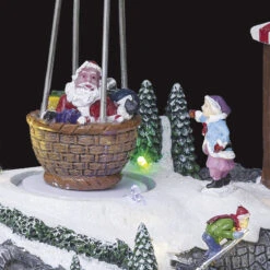 Village De Noël Stand Montgolfière Lumineux Animé -Noël Décorations Magasin village de noel stand montgolfiere lumineux anime 1 2