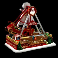 Village De Noël Traineau Du Père Noël Animé