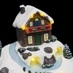 Village De Noël Vacances à La Montagne Animé Et Lumineux -Noël Décorations Magasin village de noel vacances a la montagne anime et lumineux 1