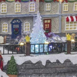 Village Du Père Noël Animé Et Lumineux Fontaine Du Centre Ville -Noël Décorations Magasin village du pere noel anime et lumineux fontaine du centre ville 2