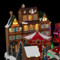 Village Marché De Noël Animé Et Lumineux -Noël Décorations Magasin village marche de noel anime et lumineux 1 2